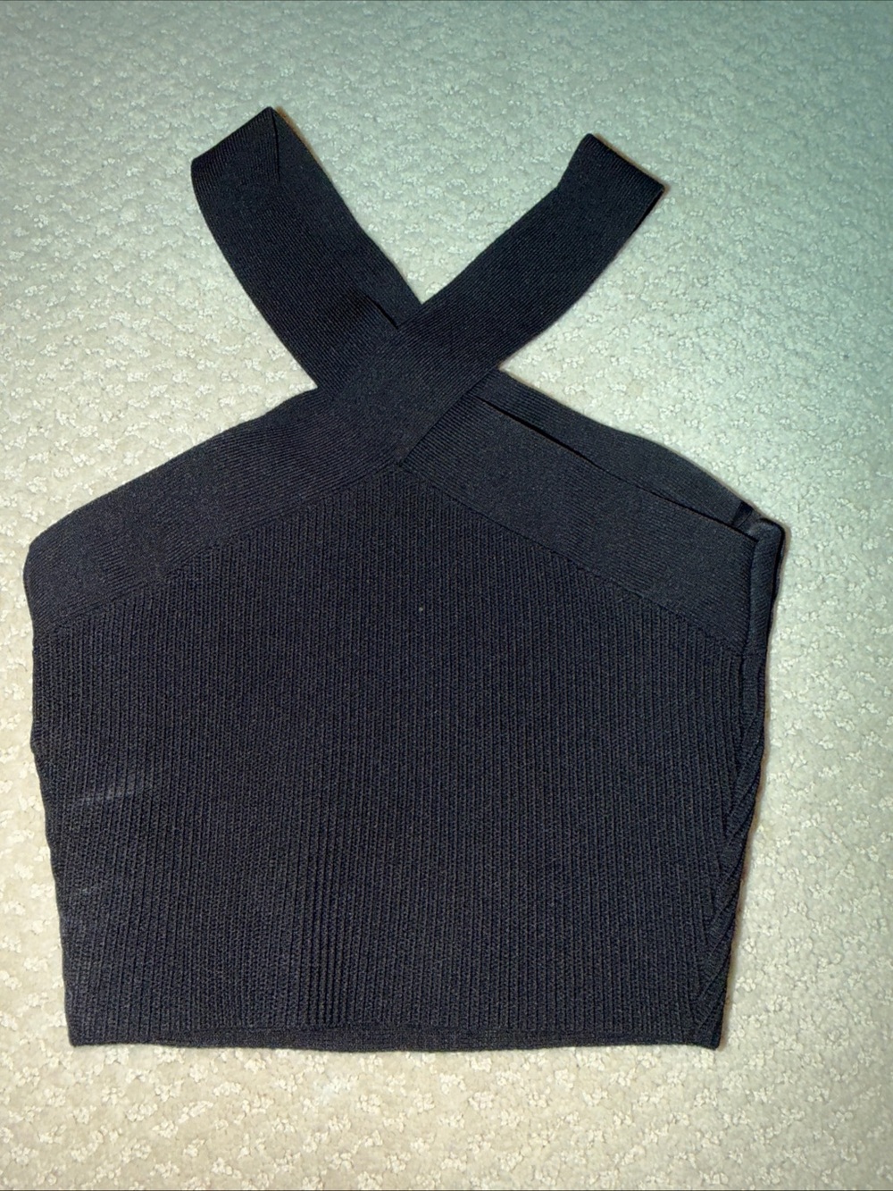 Babaton Black Cross-Back Knit Sweater Tank - Picture 5 of 8